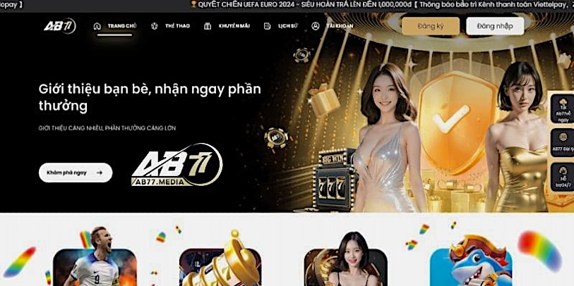 Giao diện website và tính năng của Trang chủ AB77